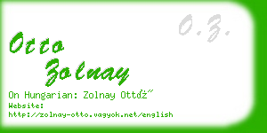 otto zolnay business card
